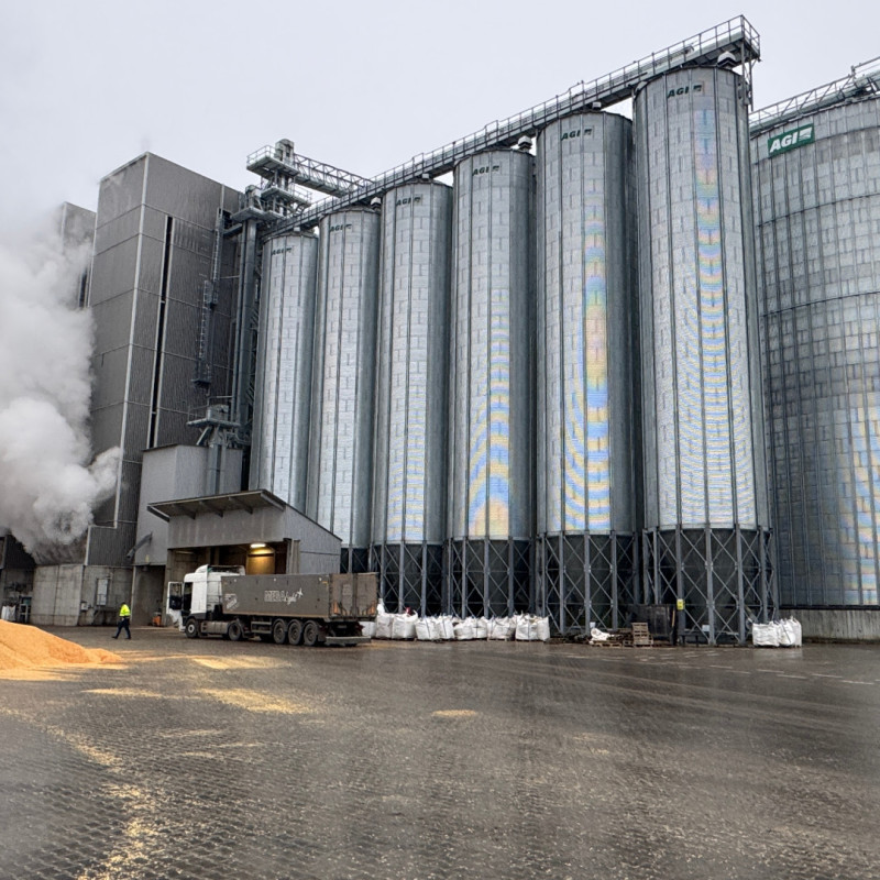 DT 5048 grain dryers with dust extraction and noise reduction system in Krosno, Poland